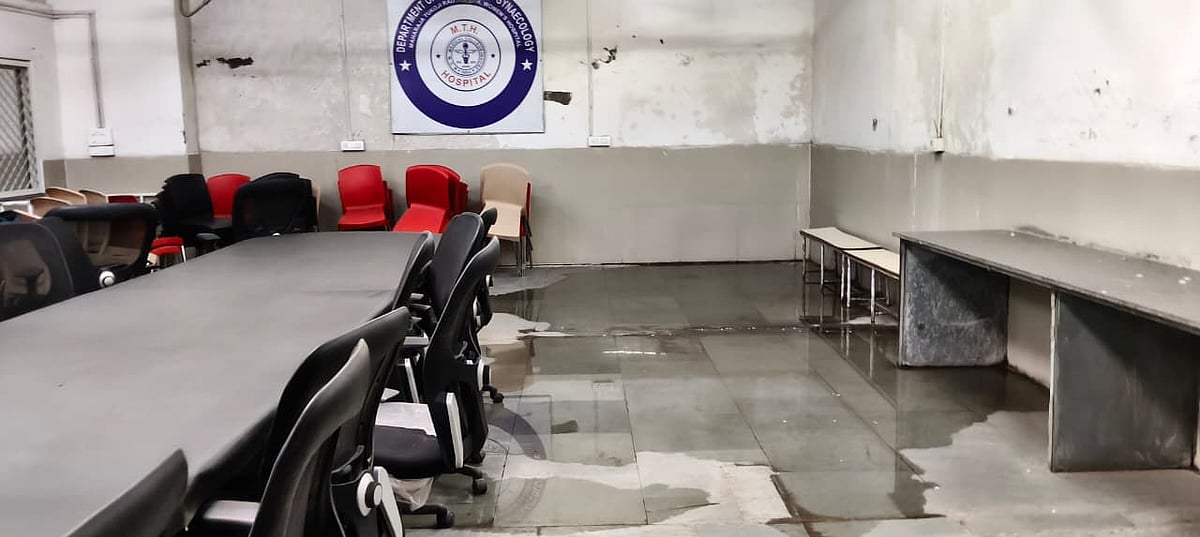 Waterlogging inside the conference room