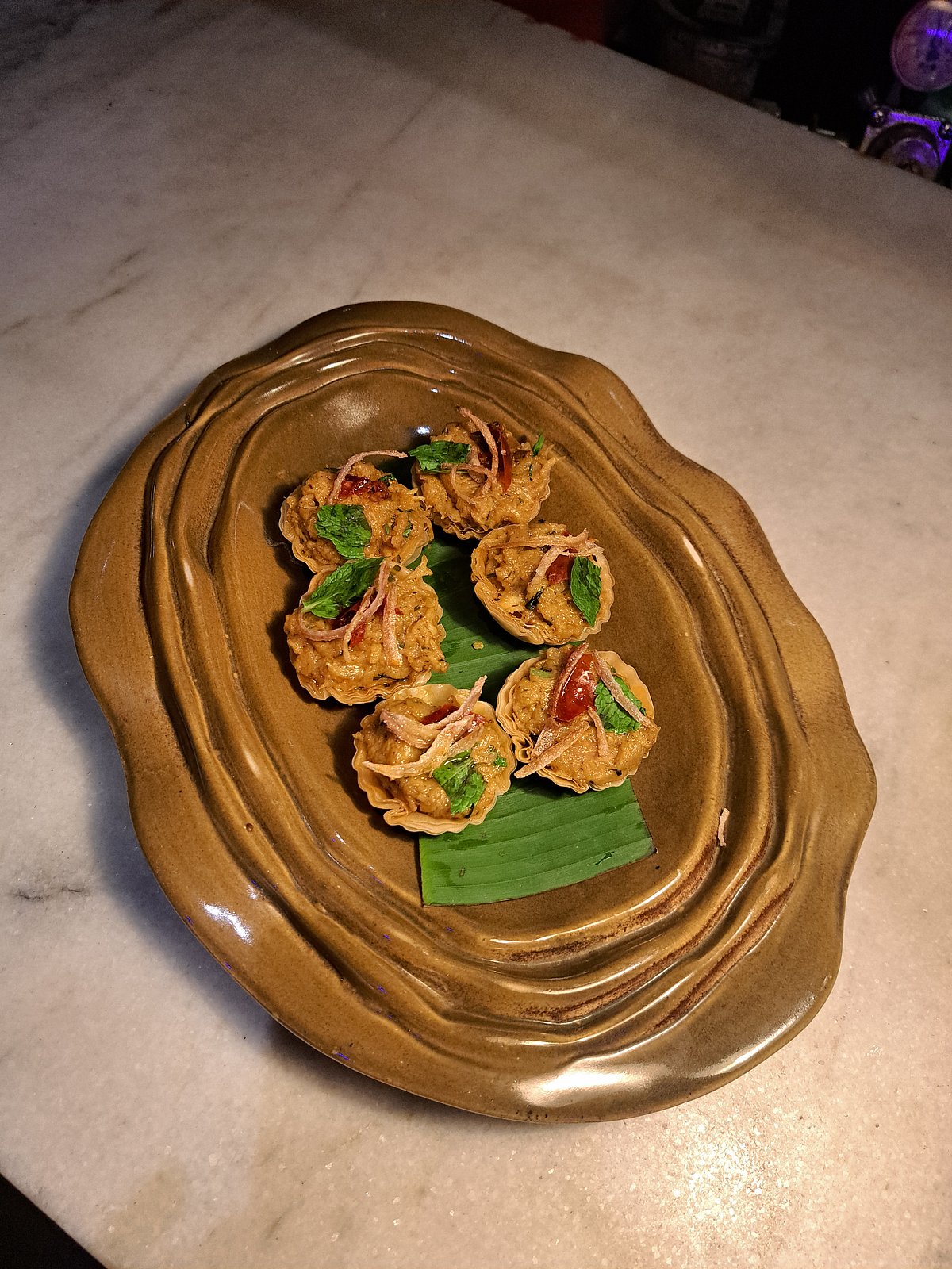 Chicken Haleem with Phyllo Tart