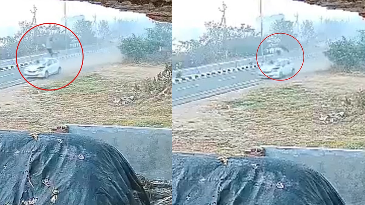 Telangana Accident Video: Man Walking On Street Flung Into Air After Speeding Car Hits Him In Medak