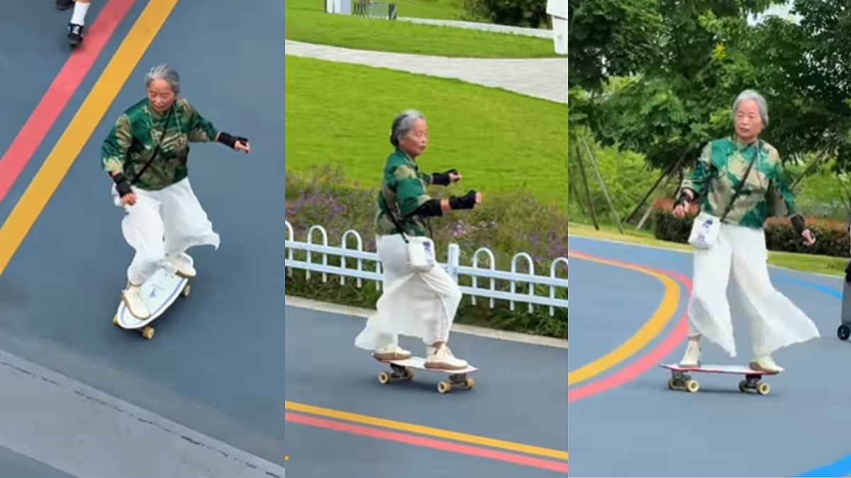 WATCH: 68-Year-Old Chinese Grandma Goes Viral For Skateboarding Skills, Redefines Age Stereotypes | Instagram @CGTN