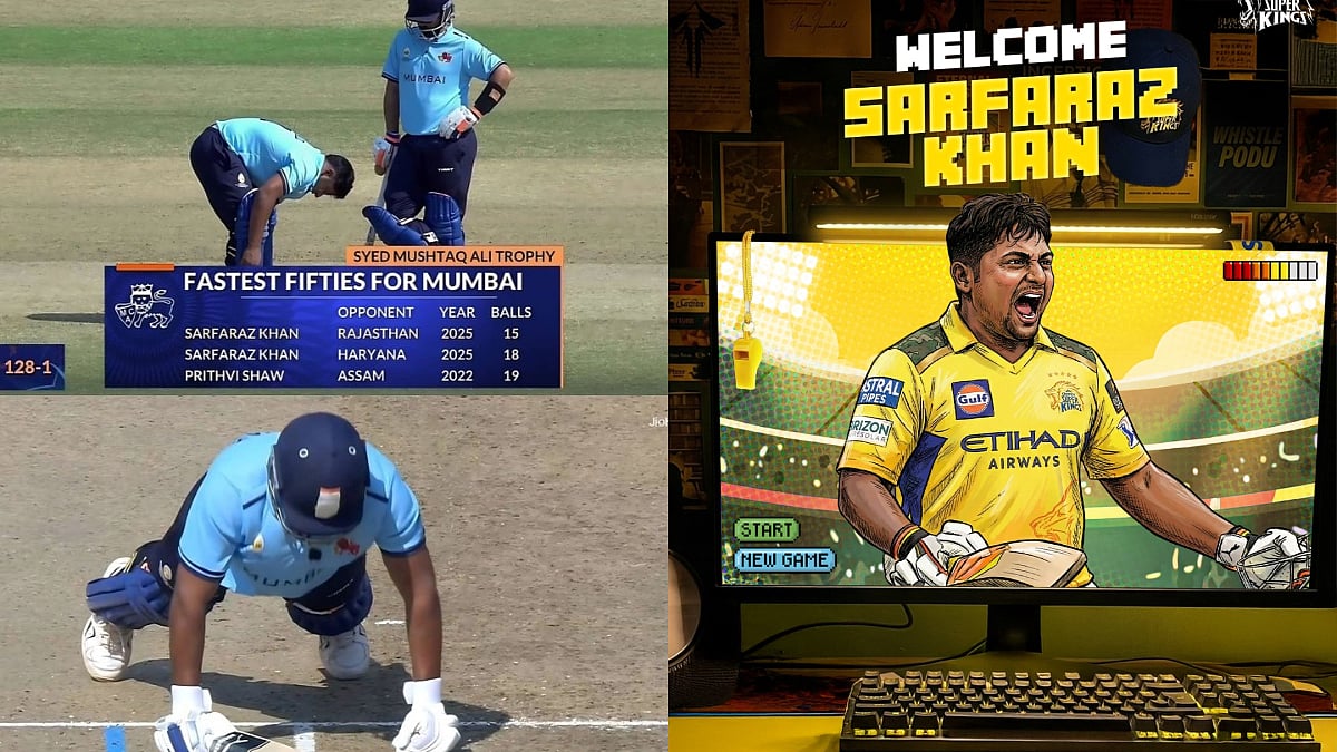 CSK Shares Mumbai Batter Sarfaraz Khan's Fastest Fifty, Push-Up Celebration After Buying Him For ₹75 Lakh At IPL 2026 Auction | Instagram