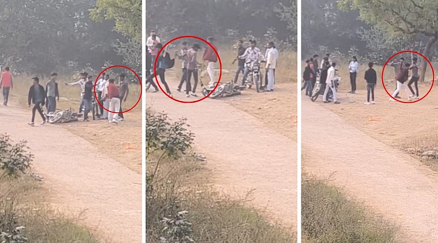 MP News: Youth Brutally Beaten With Belts Near Chhatrasal Palace In Chhatarpur---VIDEO
