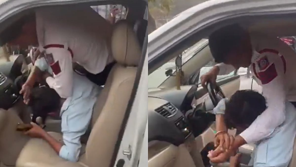 Delhi: Viral Video Shows Traffic Cop Punching, Repeatedly Slapping Car Driver In Paharganj; Netizens...