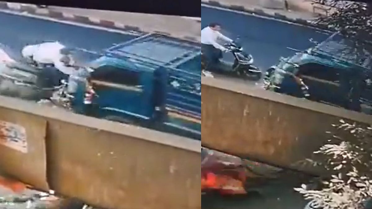 Gujarat: Tempo Driver While On Call Crashes Multiple Vehicles In Surat; Elderly Woman Flung Into Air...