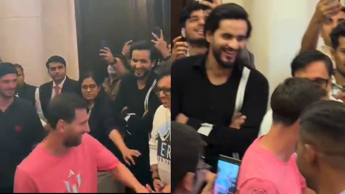 Viral Video Shows Lionel Messi Walking Past Popular YouTuber Fukra Insaan During G.O.A.T India Tour In Delhi 