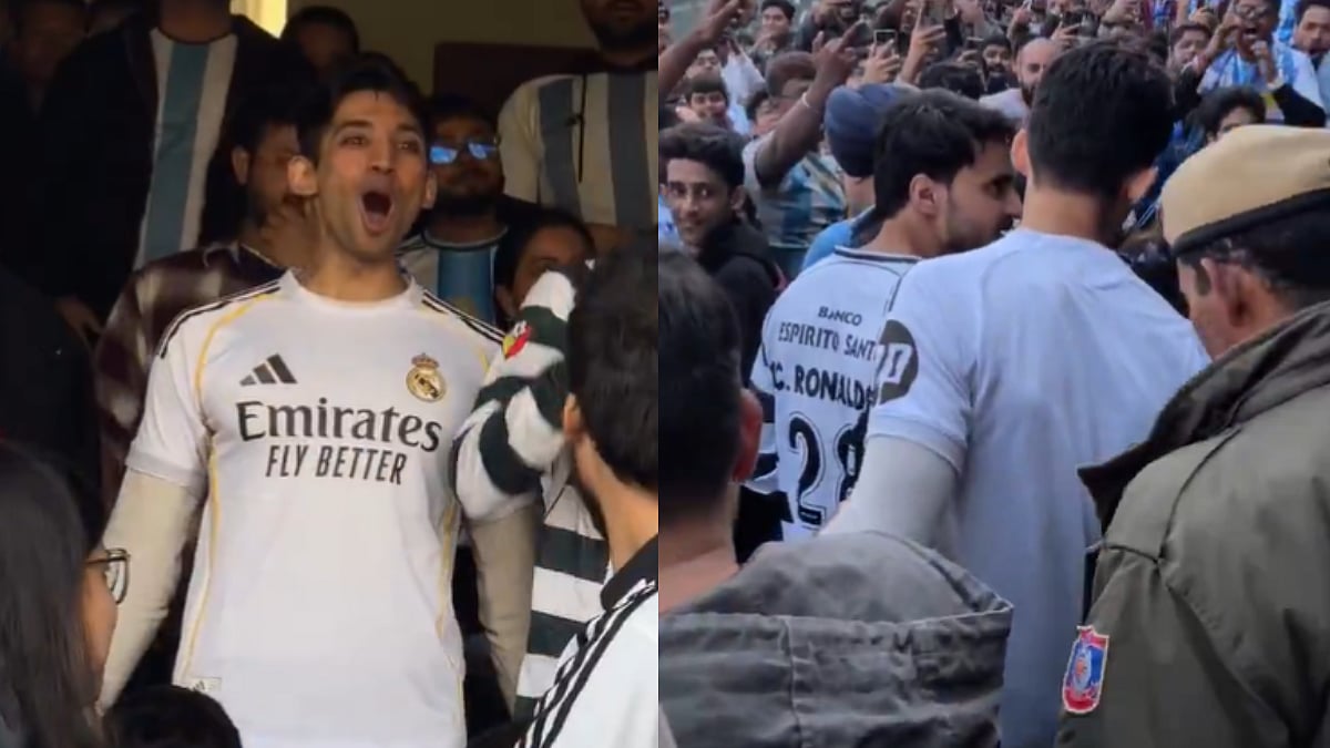 Viral Video Shows Cristiano Ronaldo Fans Escorted Out Of Arun Jaitley Stadium In Delhi During Lionel Messi's GOAT India Tour 