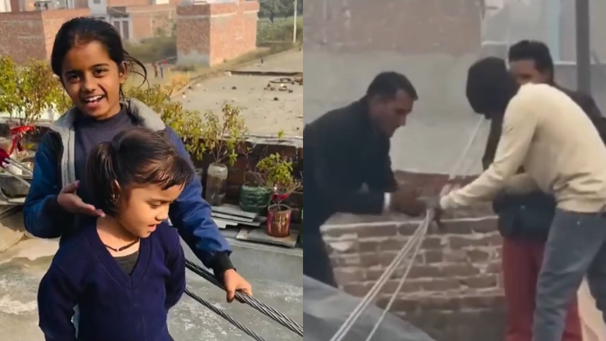 VIDEO: Innocent UP Girls Request DM To Remove Non-Functional High-Voltage Wires From Their Rooftop;...
