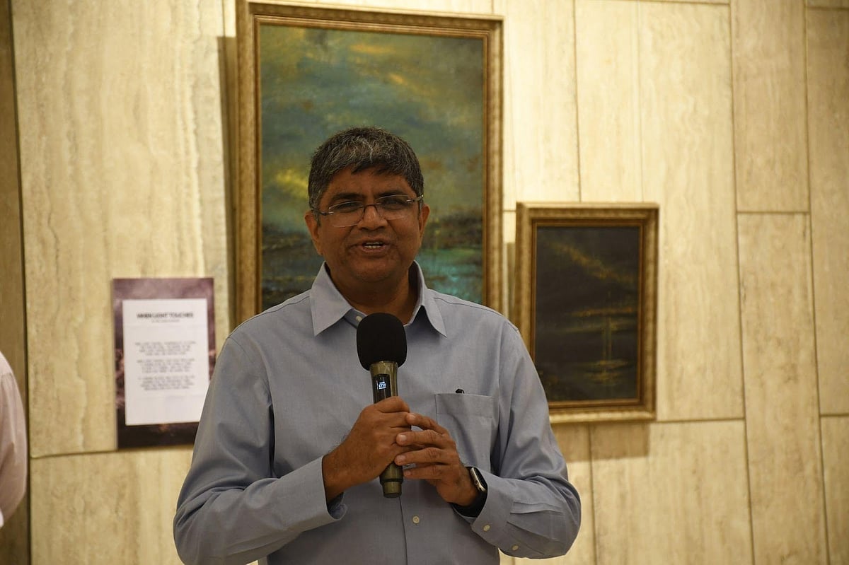 President of The Rotary Club of Bombay, Bimal Mehta, speaking at the inauguration ceremony