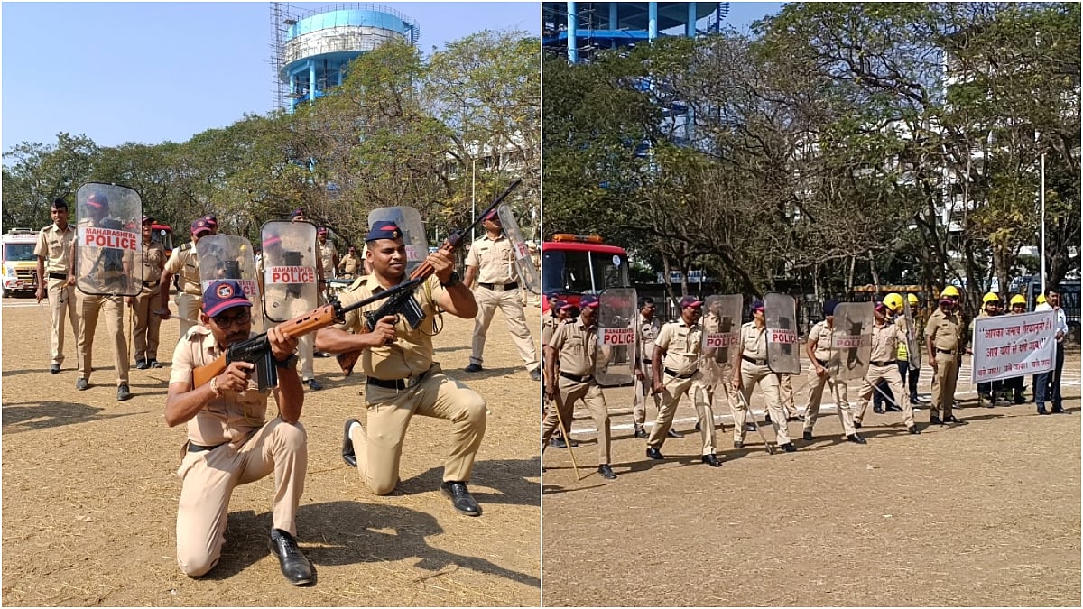 Navi Mumbai News: Vashi Police Conduct Riot Control Mock Drill Ahead Of Civic Polls On January 15