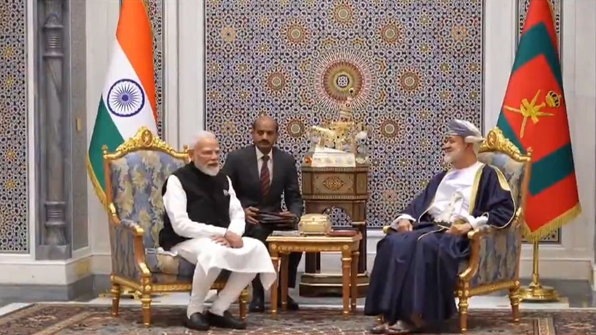 PM Modi Meets Sultan Haitham bin Tariq Al Said, Holds Talks At Al Baraka Palace - Video | X @DDNewslive