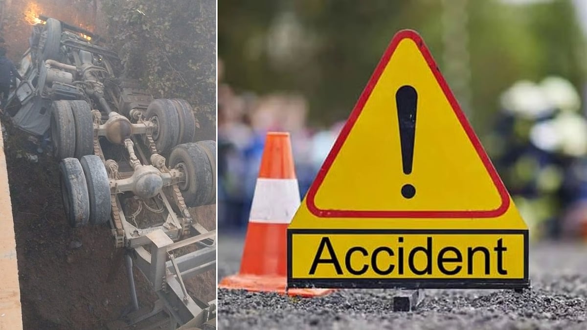 MP News: One Dead, Two Critical After 22-Wheeler Truck Loaded With Sand Overturned In Chhatarpur |