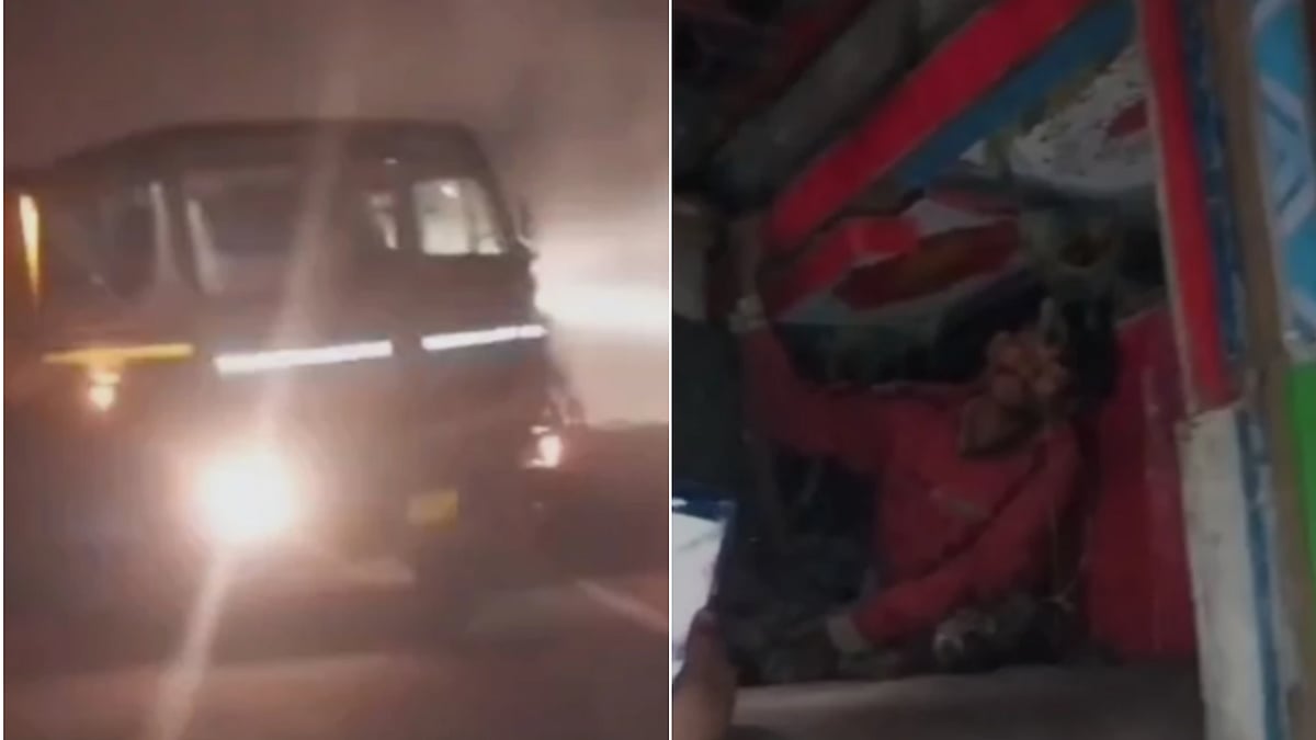 MP News: Speeding Trailer Rams Into Stationary Truck On NH-30 In Rewa; Trapped Driver Rescued After Hours | FP Photo