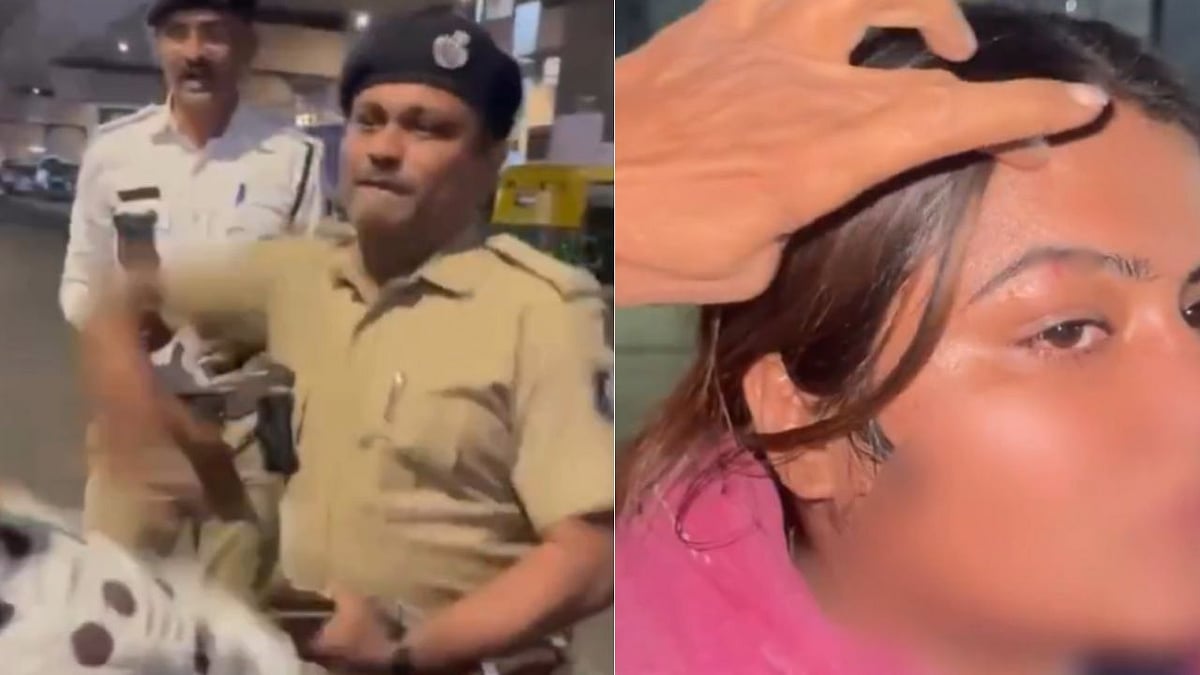 Police Brutality Caught On Camera: Ahmedabad Cop Brutally Slaps Woman Motorist After She Mistakenly...