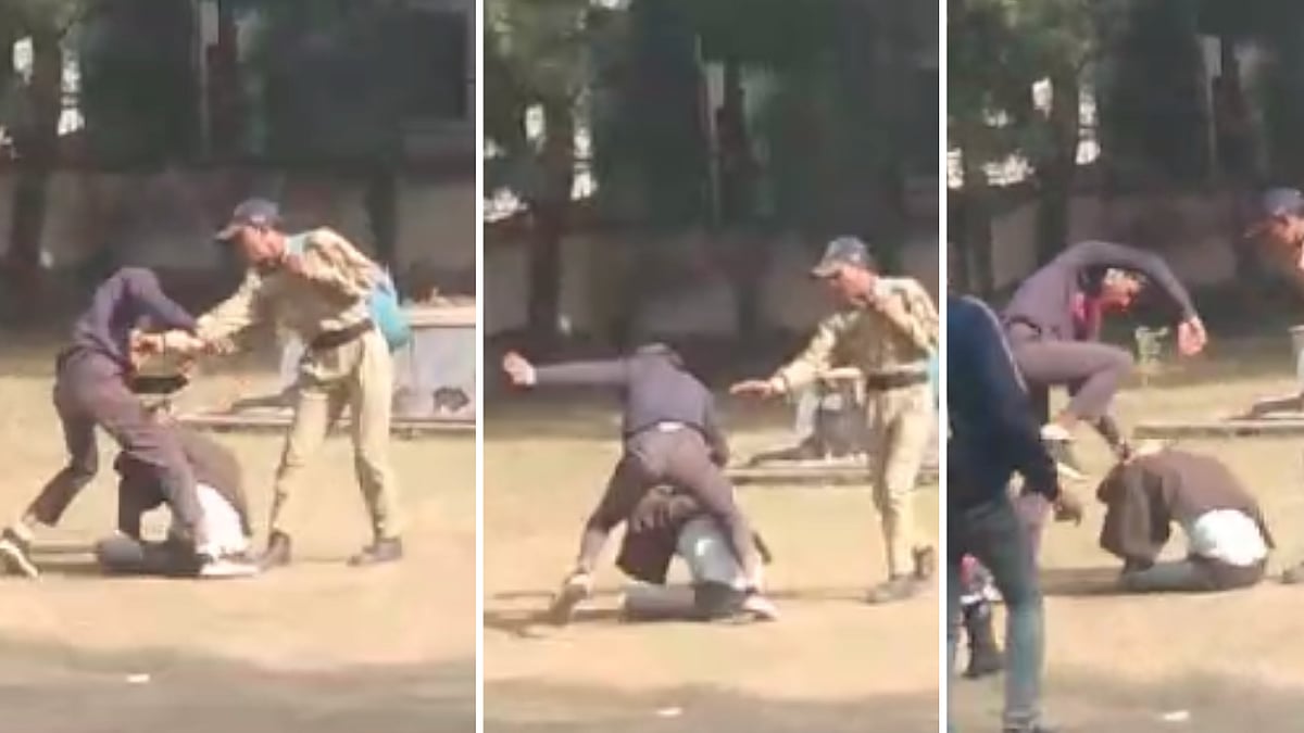 MP News: Class 9 Student Assaults School Watchman After NCC Parade In Morena; Video Goes Viral