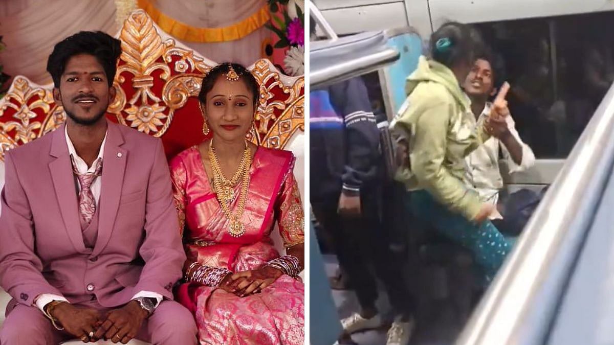 Newlywed Andhra Couple Seen Fighting Before Jumping To Death From Moving Train - Video |