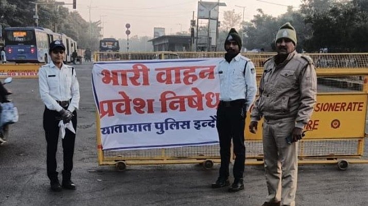 Indore News: Action Against 10 Heavy Vehicles, ₹50k Fine Collected For No-Entry Violations