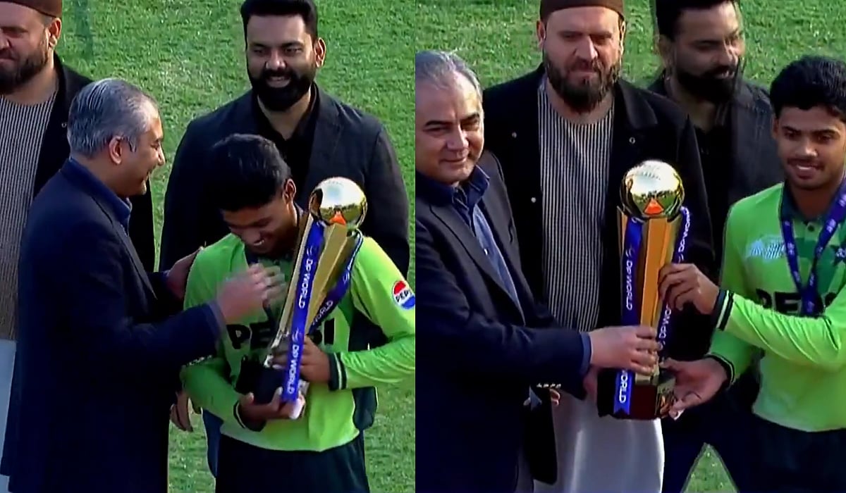 India Still Waiting, PCB Chief Mohsin Naqvi Hands U19 Asia Cup Trophy To Pakistan; VIDEO 