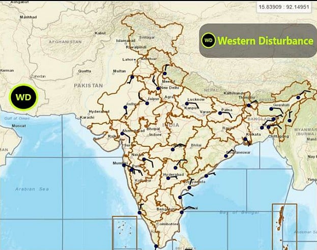Western Disturbances affecting Madhya Pradesh