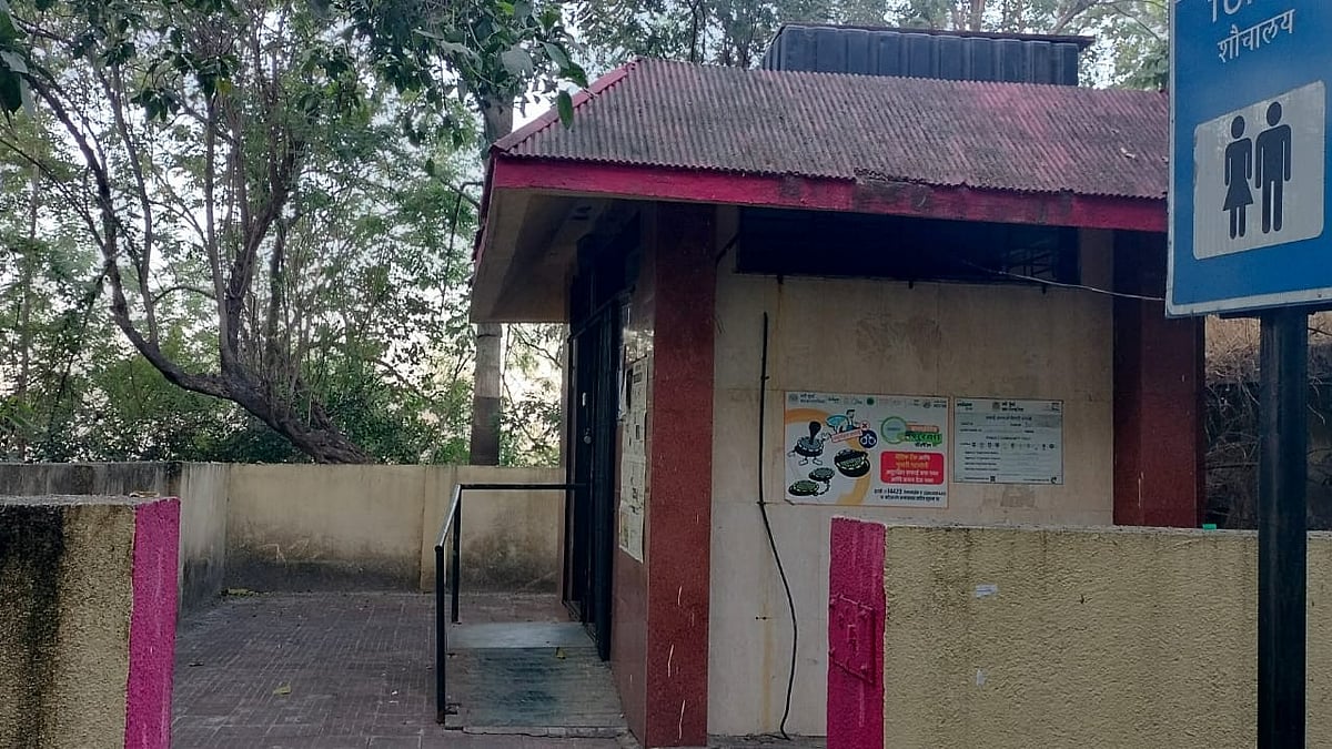 The condition of the only public toilet at Parsik Hill in Belapur has drawn sharp criticism from citizens. |