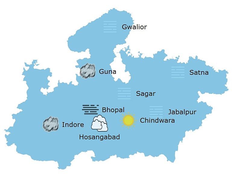Weather in Madhya Pradesh at 10:30 am