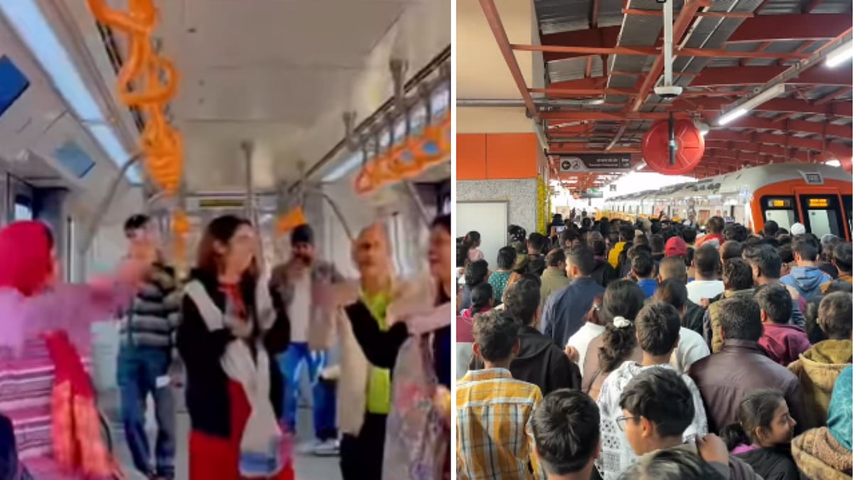 Bhopal News: Enthusiastic Crowd Flood Metro Station; Elderly Passengers Sing, Dance Out Of Joy -- VIDEO | Instagram 