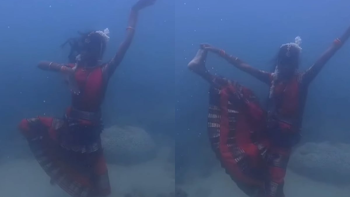 Viral Video: Puducherry Student Performs Bharatanatyam 20ft Underwater; Shocks Netizens 