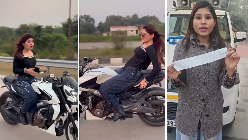 MP News: Instagram Influencer Performs Dangerous Bike Stunts On Highway For Reel; Gets Challan, Shares Apology VIDEO