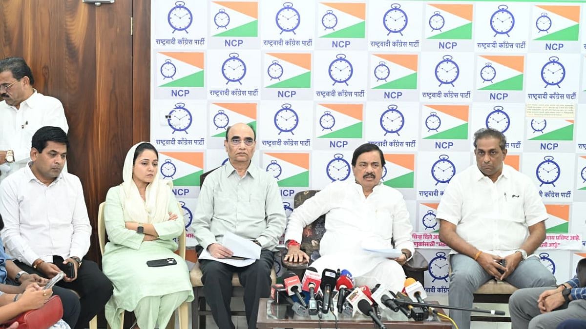 NCP state president Sunil Tatkare addresses the media on alliance talks and Nawab Malik’s role ahead of Mumbai civic elections | File Photo