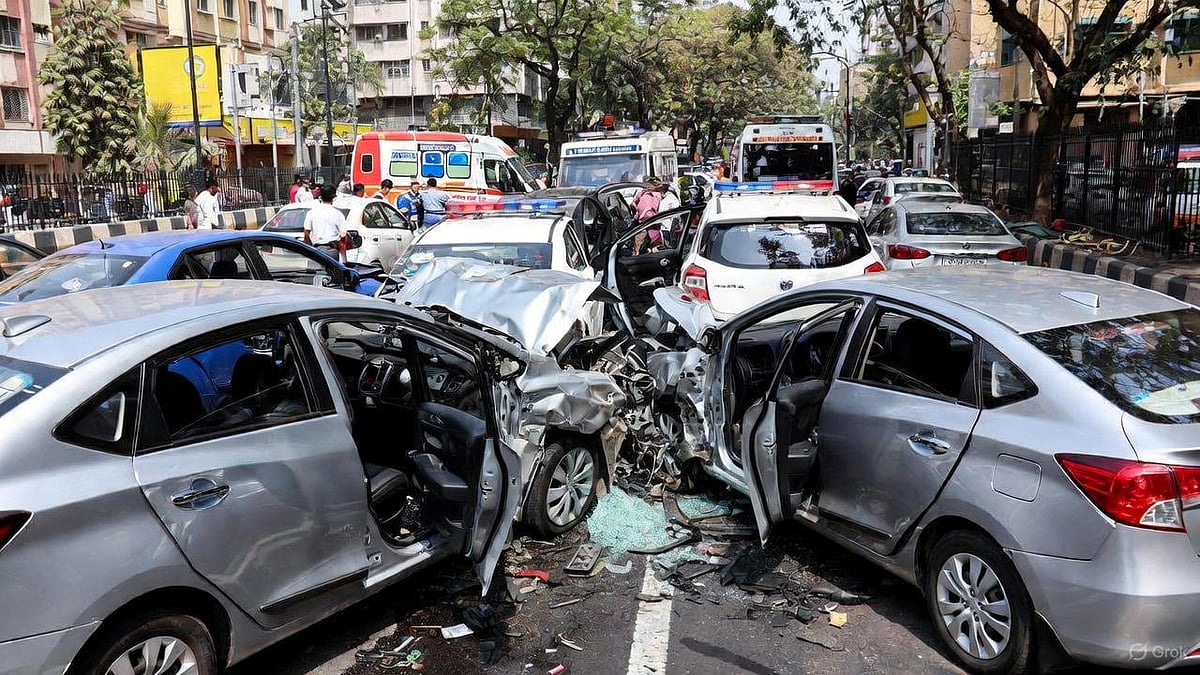 Mumbai Tragedy: Speeding Car Damages 15 Vehicles, Injures 2 In Powai; Senior Citizen Driver Booked