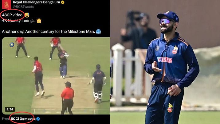 '480P Video...': RCB Troll BCCI For Sharing Low Quality Highlights Of Virat Kohli Century