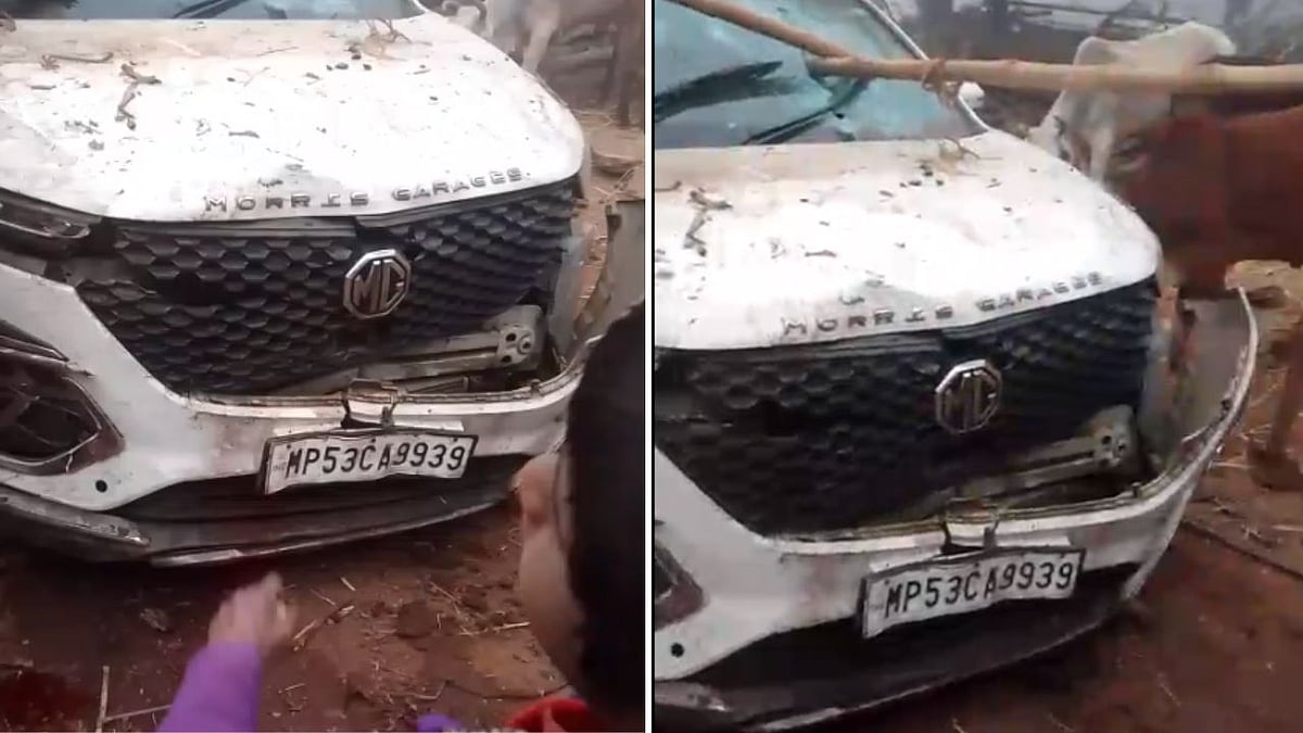 MP News: Speeding Car Crashes Into House In Sidhi, Kills 55-Year-Old Feeding Cow-- VIDEO