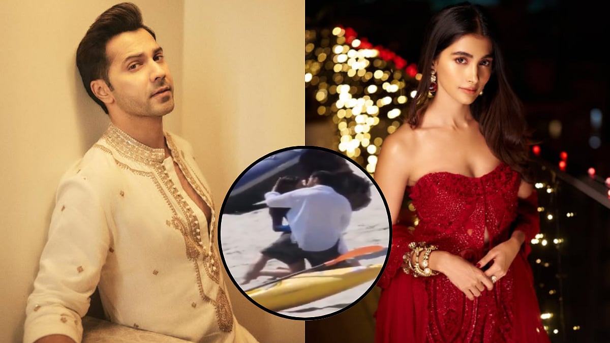 Varun Dhawan-Pooja Hegde's BTS Video From Hai Jawani Toh Ishq Hona Hai Leaked; Fan Claims Actors Were Shooting For Kissing Scene - Watch Video 