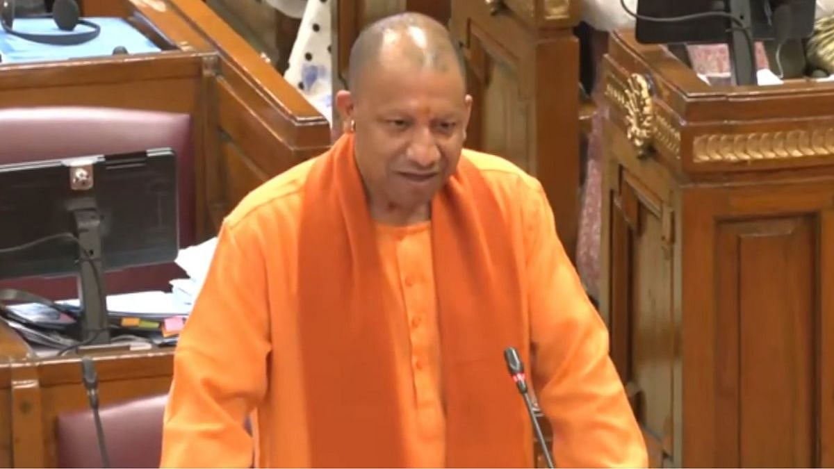 Chief Minister Yogi Adityanath addresses the Uttar Pradesh Legislative Assembly during the supplementary budget discussion in Lucknow | X - @myogiadityanath