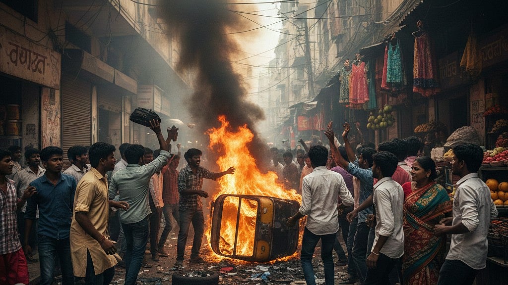 Bhopal News: Miscreant Set Ablaze Auto-Rickshaw In TT Nagar