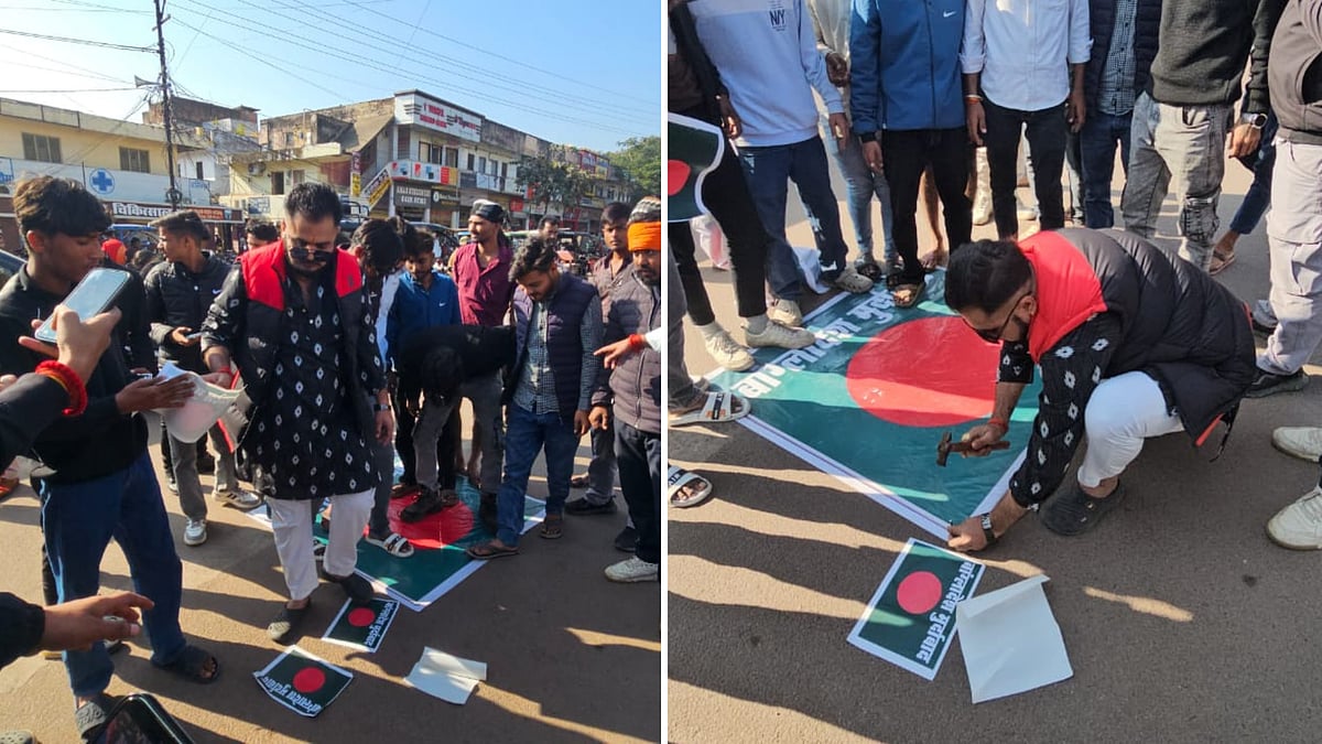 MP News: Bangladesh Posters, Flags Pasted In Public Toilets, Crossings In Chhatarpur After Brutal...