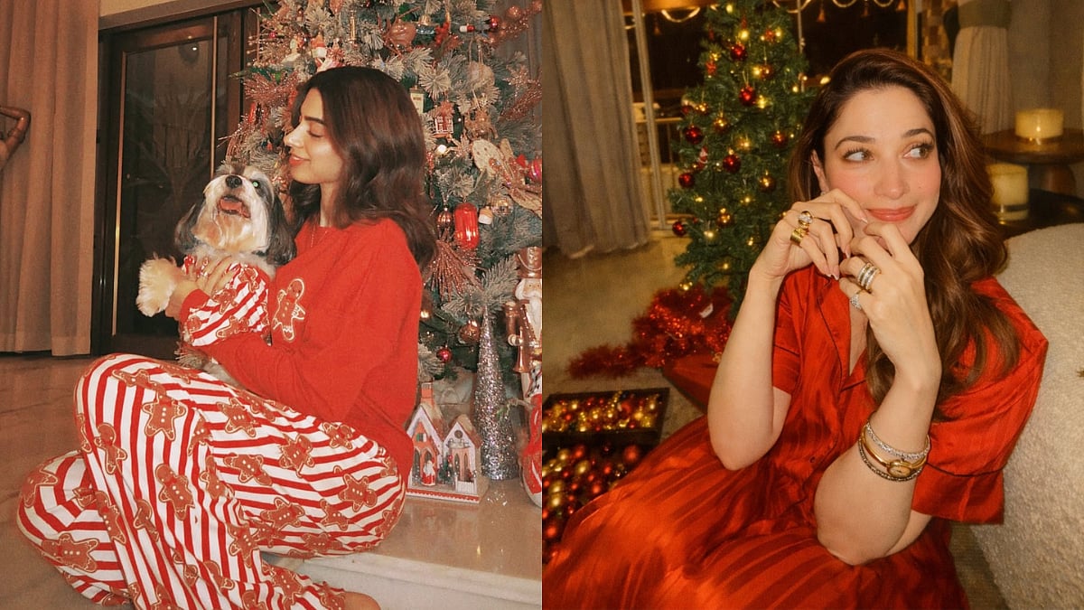Bollywood Christmas 2025: Khushi Kapoor, Tamannaah Bhatia & Others Celebrate In Cosy Pyjamas & Sparkling Decor 