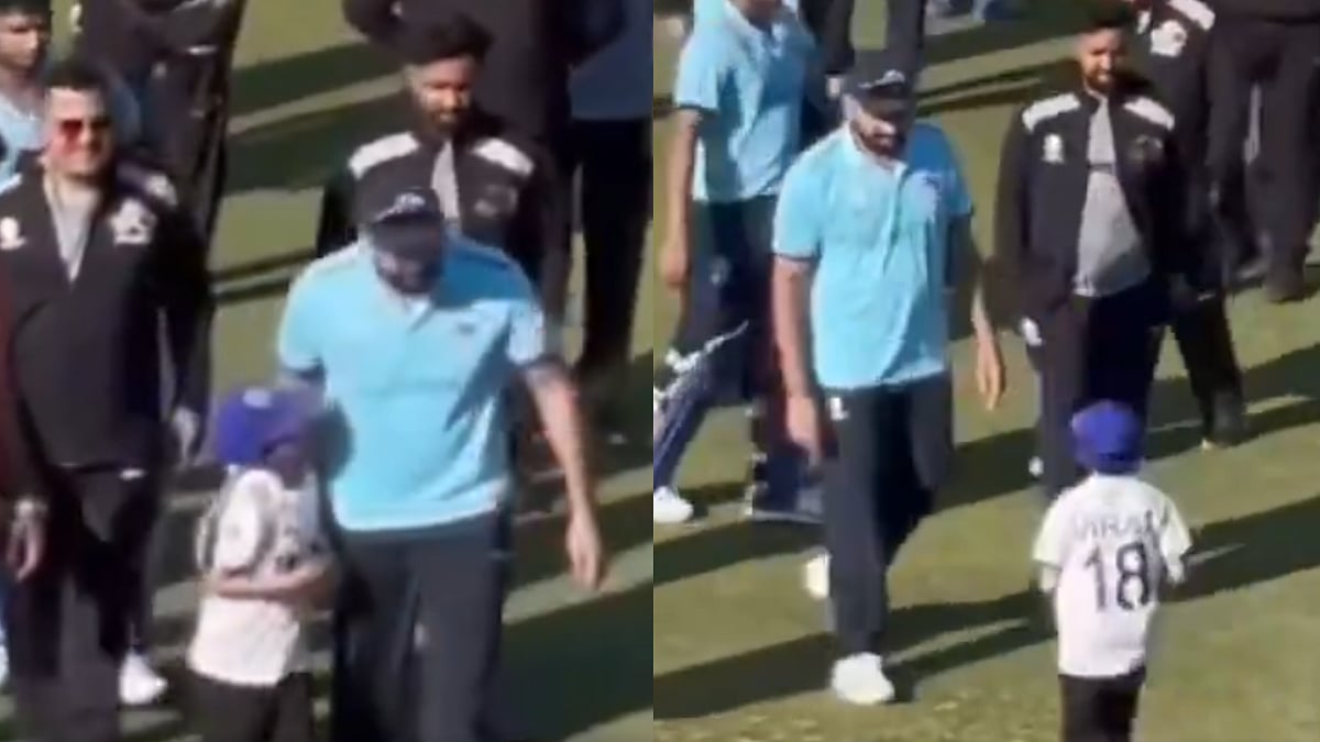 VIDEO: Young Fan Wearing Virat Kohli's Jersey Touches Rohit Sharma's Feet After Mumbai's Vijay Hazare Trophy Match 