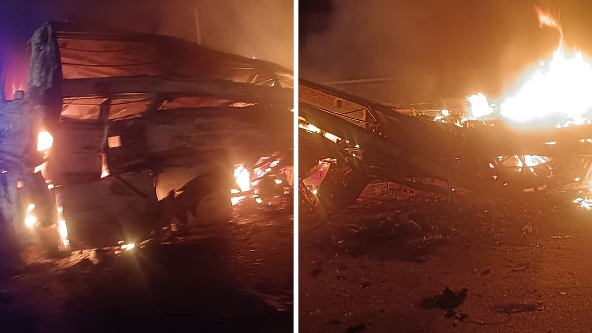 Karnataka Tragedy: At Least 10 Killed As Bus Catches Fire After Collision With Truck In Chitradurga; Horrifying Visuals Surface 