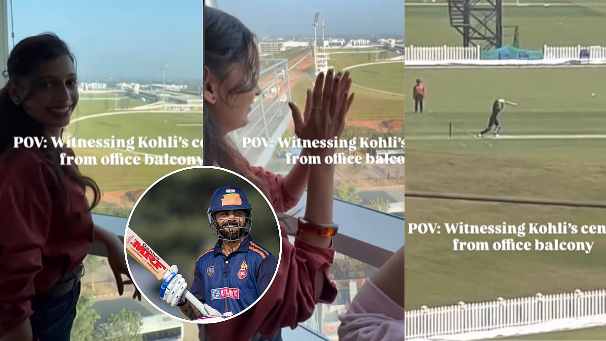 'Luckiest Fan Ever': Video Of Woman Witnessing Virat Kohli's Century From Office Balcony At BCCI...