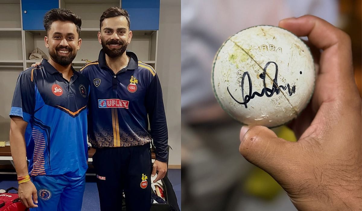 'Grateful For Moments Like This..': Virat Kohli Clicks Picture, Signs Match Ball For Bowler Who Dismissed Him In Vijay Hazare Trophy 