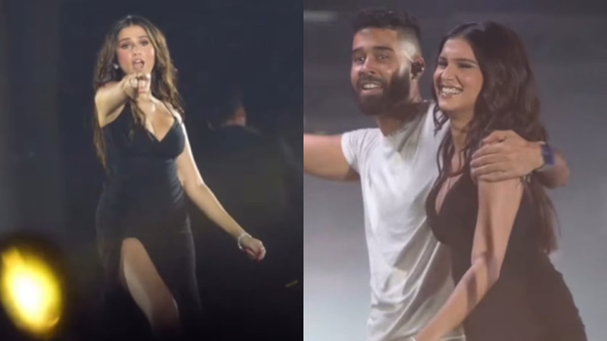 Tara Sutaria Joins AP Dhillon At Mumbai Concert In A Sizzling Black Dress & Diamond Jewels – WATCH