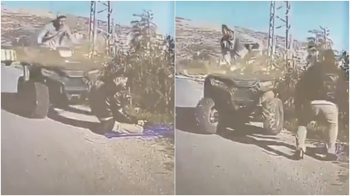 Caught On Camera: Israeli Reservist Soldier Rams Off-Road Vehicle Into Palestinian Man Offering...