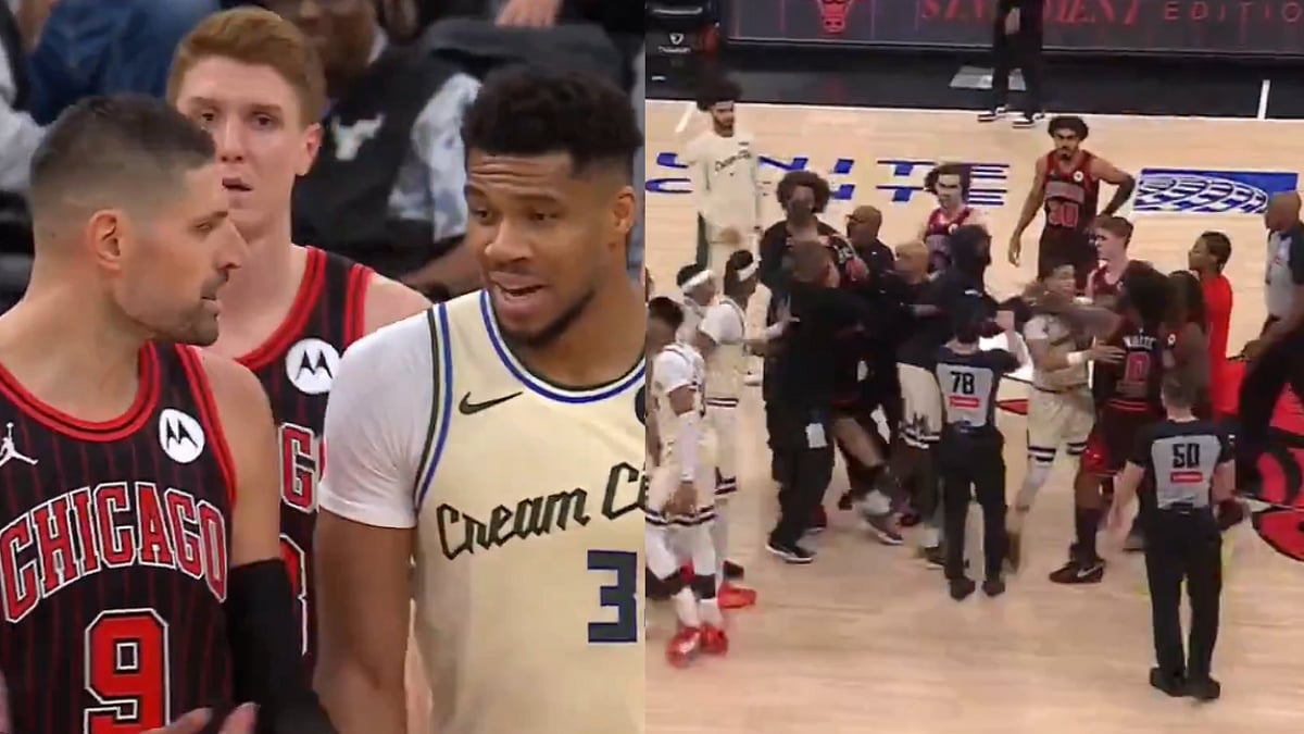 VIDEO: Giannis' Late Dunk Sparks Heated Confrontation As Tempers Flare In Bucks-Bulls NBA Match 