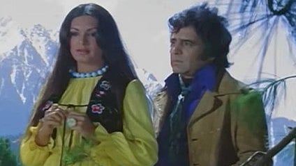 Parveen Babi with Feroz Khan
