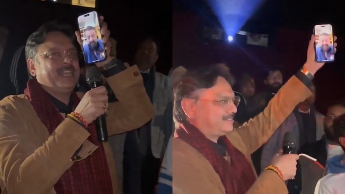 Watch: Fans Raise 'Pakistan Murdabad' Slogan As Sanjay Dutt Joins Dhurandhar Screening Via Video Call In Lucknow 