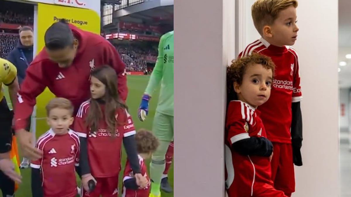 VIDEO: Emotional Scenes As Diogo Jota's Children Walk Out With Liverpool Ahead Of Wolves Match