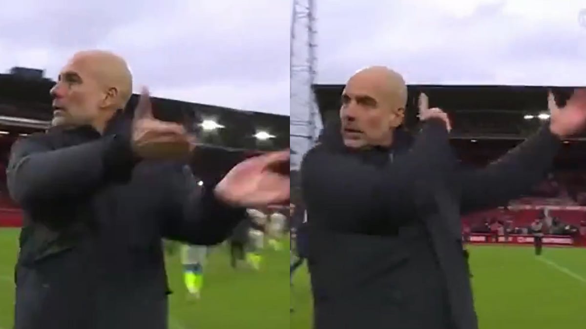 VIDEO: Pep Guardiola Loses Cool At Cameraman Following Manchester City's 2–1 Win Over Nottingham Forest 
