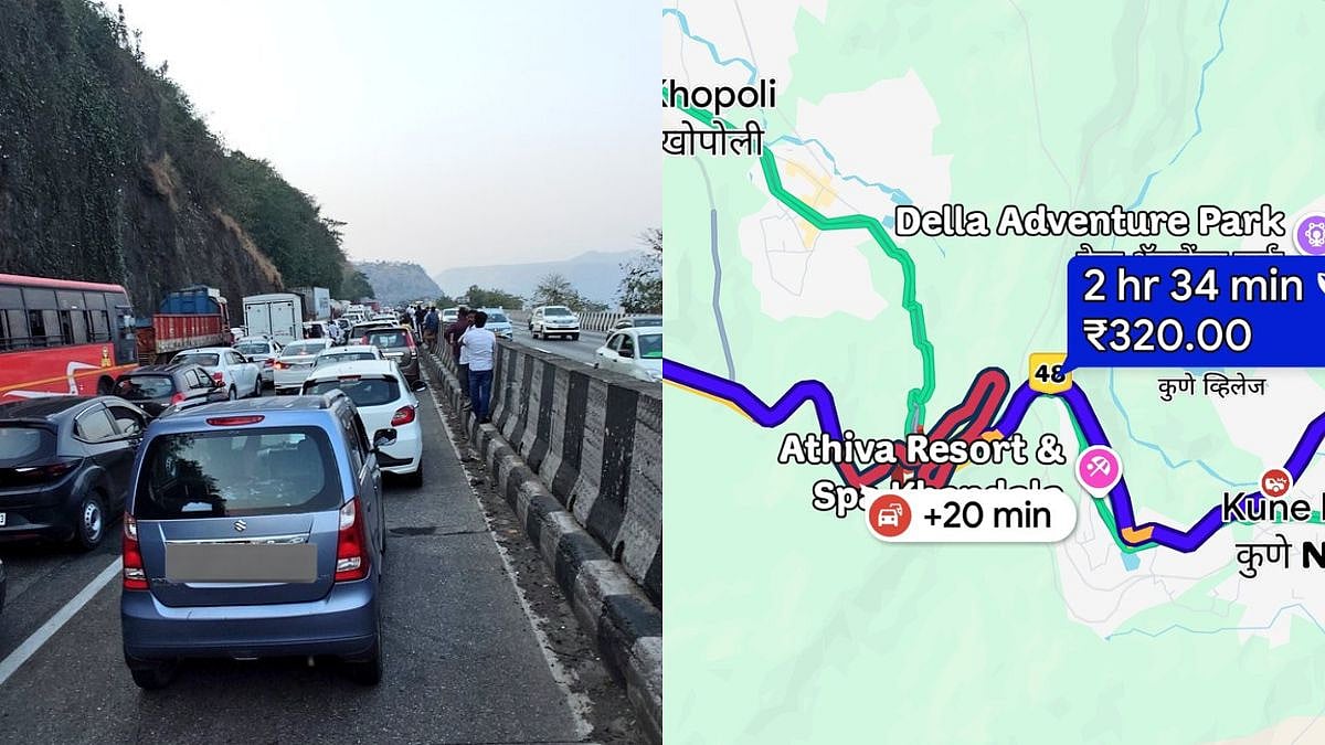 Heavy Traffic On Mumbai-Pune Expressway: Commuters Claim ‘1 Hour For 13 Km’ On Social Media Amid Festive Rush 
