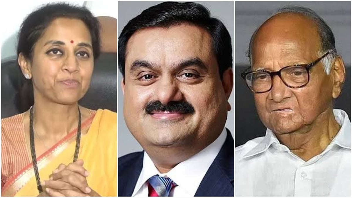 Pune: Surprising Scenes In Baramati As NCP-SP MP Supriya Sule Calls Businessman Gautam Adani Her...