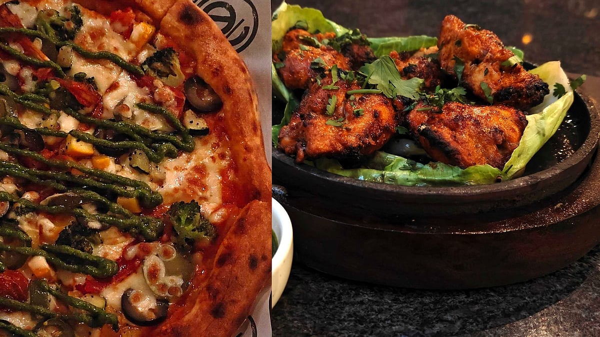 Farmer's Choice Pizza and Chicken Angar Ke Sholay. 